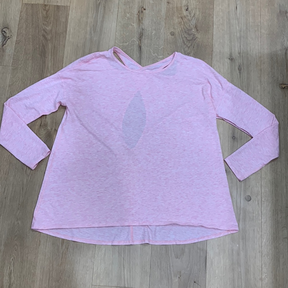 Pink Lululemon Crossback Long Sleeve Tee - Picture 1 of 5
